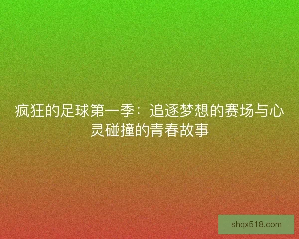 疯狂的足球第一季：追逐梦想的赛场与心灵碰撞的青春故事