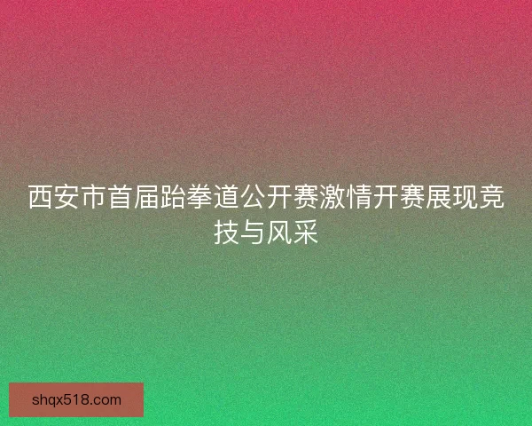 西安市首届跆拳道公开赛激情开赛展现竞技与风采