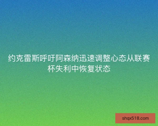 约克雷斯呼吁阿森纳迅速调整心态从联赛杯失利中恢复状态